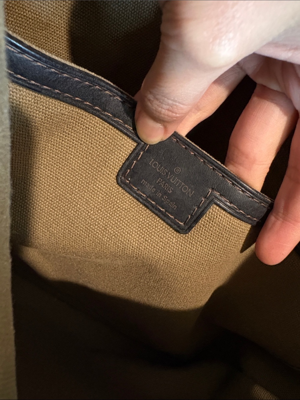 LOUIS VUITTON MM Pochette Chauny Shoulder Bag Brown Utah - Picture 6 of 16